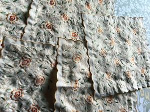 Embroidered Rose Beige Cushion Covers (Set of 5)
