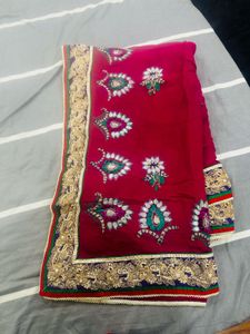 Elegant Red Saree