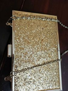 Sparkly Gold Clutch Bag