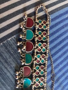 multi colored oxidised necklace