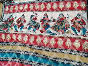 Cotton Tissue Saree Barat Work