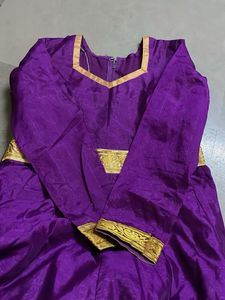 Elegant Purple Anarkali Gown