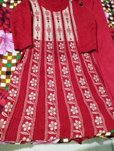 Women Woolen Frock Set With Legging