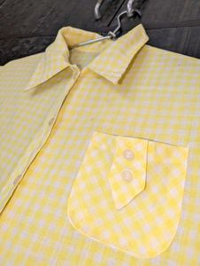 Yellow Gingham Sleeveless Top