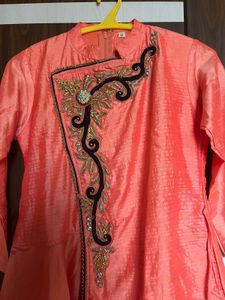 Designer Orange &amp; Navy Blue Lehenga Choli
