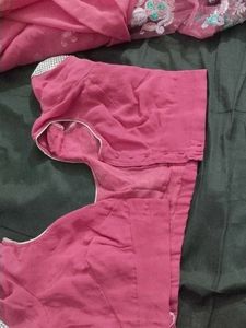 Elegant Pink Embroidered Saree