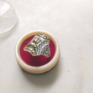 Pure Silver "Bharat" with lion logo Ring