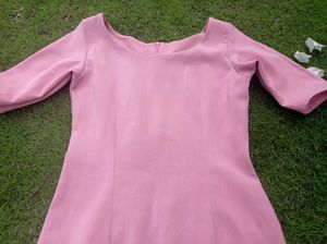 Chic Pink Midi Dress