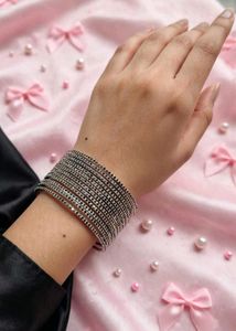 🆕Sparkling Black stone bracelet stack