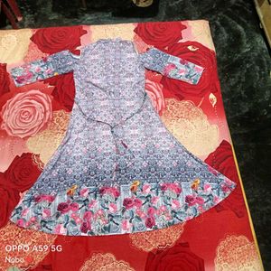 Designer Floral Print Kurta with Pants