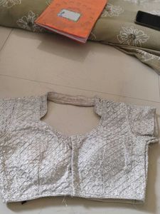 Embroidered Silver Blouse