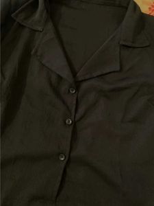 Classic Black Button-Up Shirt