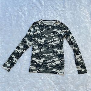 Camouflage Long Sleeve Top