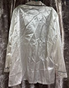 Satin Pajama Set - White