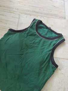 Green Ribbed Tank Top