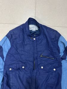 Men's Blue &amp; Navy Color Block Jacket 🇺🇸