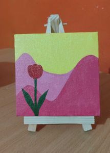 Mini Canvas Painting - Tulip Landscape