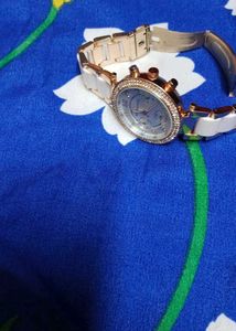 Women's Rose Gold &amp; White Watch