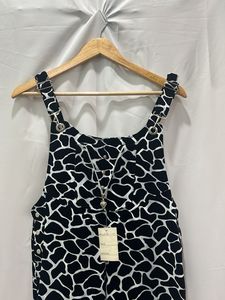 Stylish Black &amp; White Animal Print Jumpsuit