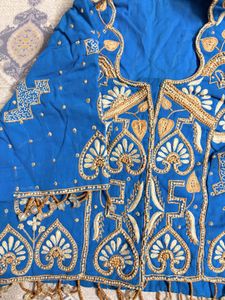 Exquisite Blue Embellished blouse
