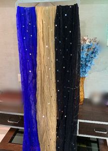 Sparkling Dupattas - Blue, Gold, Black