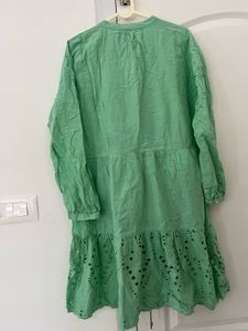 Chic Green Embroidered Kurta