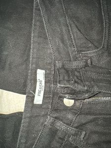 Black Ripped Wide Leg Jeans