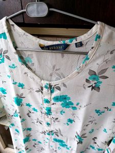 Floral Print Up-Down Kurta