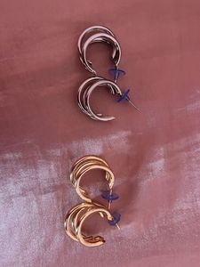 Chic Hoop Earrings Set of 2