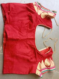 Red Silk Blouse