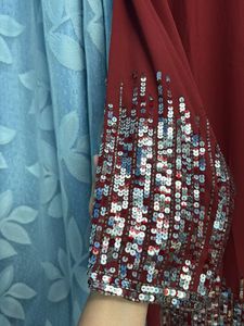 Embellished Maroon sequence work shrug