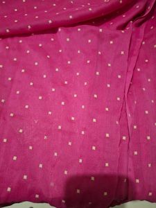 Pink Dupatta with Gold Accents
