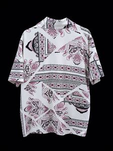 Stylish Paisley Print Short Sleeve Top