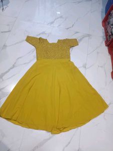 Yellow Ethnic Gown with Dupatta