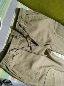 Mens cotton blend cargo joggers/ elasticated waist