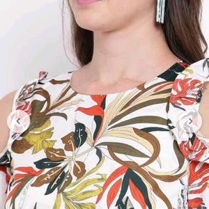 Stylish Cold Shoulder Floral jumpsuit