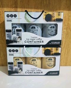 Tea, Coffee, Sugar Containers set (3pcs)