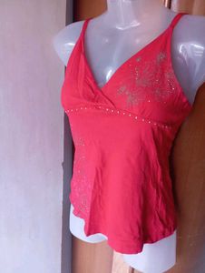 Embellished Pink Cami Top