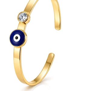 Evil Eye &amp; Crystal Charm Bracelet