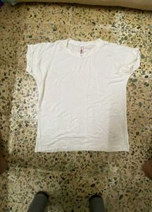 WHITE BODY HUGGING TSHRIT Small Size