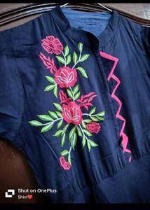 Navy Blue Gawn Kurti