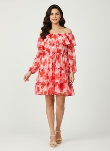 Floral Print Long Sleeve Dress