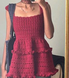 Chic Crochet Peplum dress