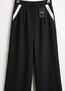 korean  Black Wide Leg Pants