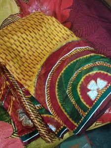 Beautiful Milti Colour Doriya Cloth  Saree