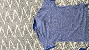 Men's Blue Heathered Polo T-Shirt