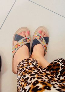 Floral Embroidered Sandals