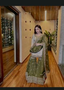 Elegant Olive Green Kurta Set with Dupatta