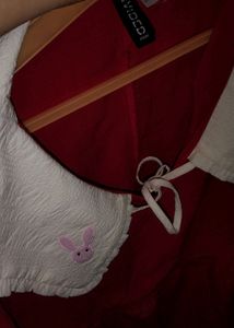 Selling Red Crepe Collar Dress From H&amp;M