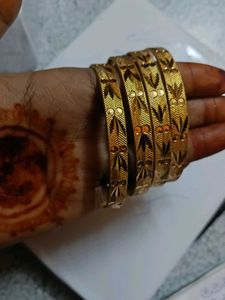 Elegant Gold Tone Bangles